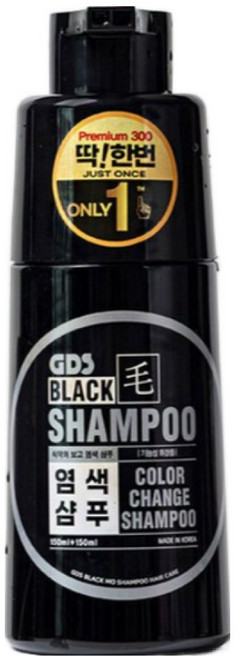 딱 한번 염색 샴푸 3분 검모 샴푸 홈쇼핑, 300g, 300ml, Black, 2개
