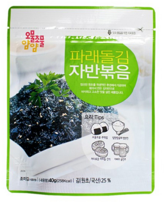 오물조물얌얌 파래돌김 자반볶음 40g, 20개
