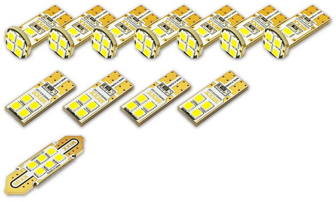 믹스 차량용 LED 실내등 풀세트 + 리무버, 르노 SM3네오 RE 등급, 1세트