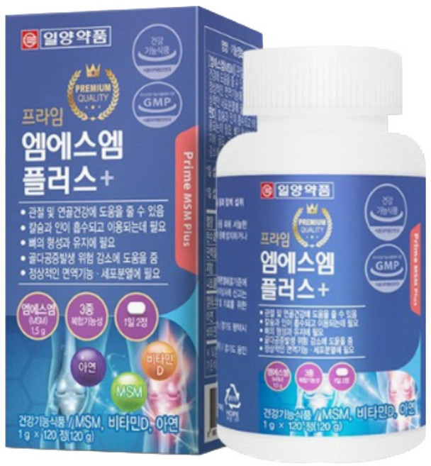 일양약품 프라임 엠에스엠 플러스 120g, 120정, 4개