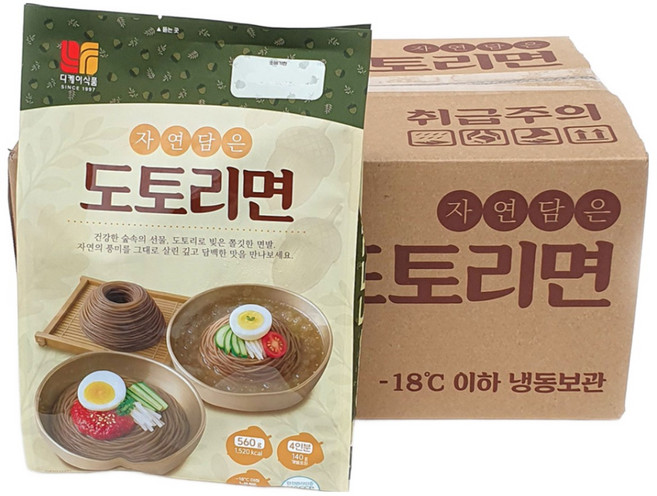 새마원 냉동 75% 도토리면 (140g-4개입 4인분) 도토리 막 국수 면, 6개, 560g