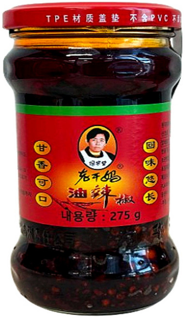 스낵로드 라오깐마 유라지오 고추기름 땅콩 라조장, 275g, 3개