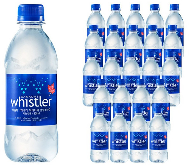 휘슬러 워터 생수, 350ml, 24개