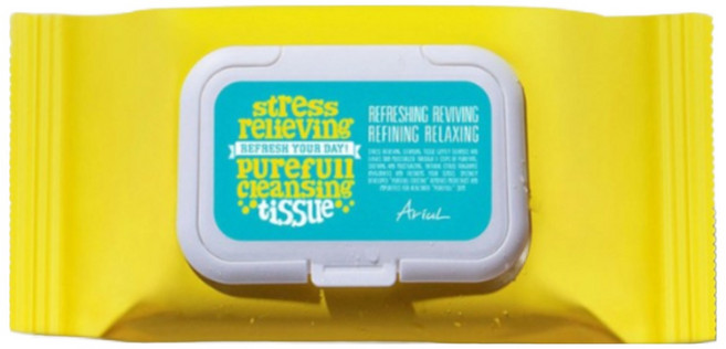 아리얼 스트레스릴리빙 퓨어풀 클렌징티슈, 15매입, 1개