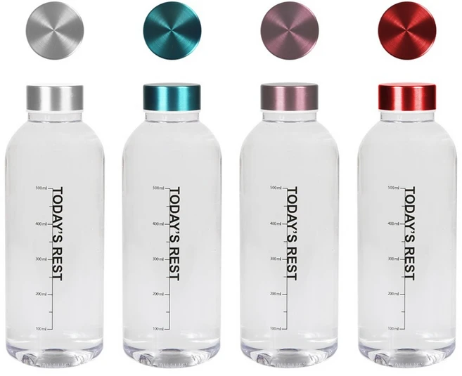 오늘의 쉼표 에코젠 밀크 보틀 바이오 플라스틱 물병 BPA FREE 뜨거운 음료 물 냉동 아이스 핫, 4개, 색상별로(레드/민트/실버/퍼플) - 쿠팡