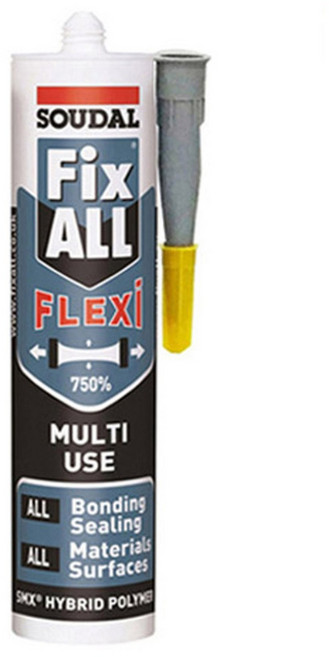 수달 픽스올 실리콘 플렉시 회색 냄새없는 고탄성 방수 크랙보수 강력접착실리콘+플라스틱건 세트, 1개