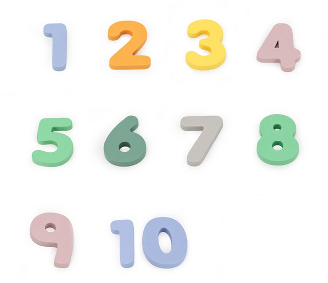 쏠앤샘 알파벳 한글 숫자 원목자석블럭, 파스텔, 1세트