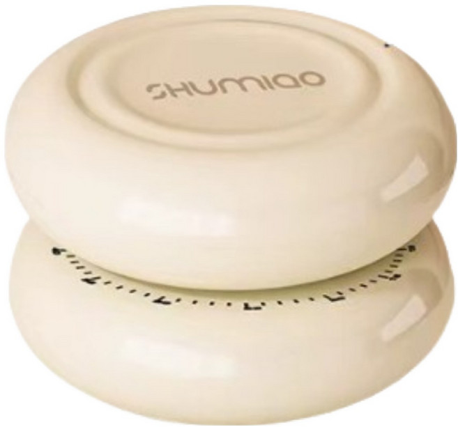 도니엘 자석부착 무전원 기계식 주방타이머, 화이트, 1개