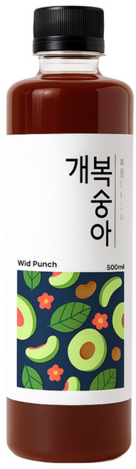 농부프린스 유기농 개복숭아청 개복숭아원액 효소 진액 액기스 7년숙성, 500ml, 1개