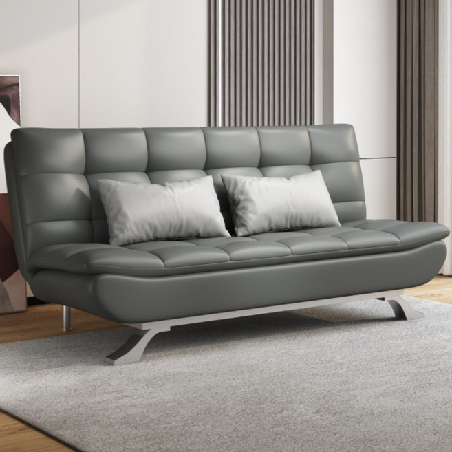 비아이와이 가정용 가죽 견고하고 다기능 접이식 소파베드 DDH3, 딥그레이