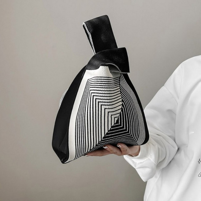 인기미니백*니트 손목가방/토트백/캐쥬얼가방/니트백/묶는가방/데일리백/손가방/캔버스백/에코백