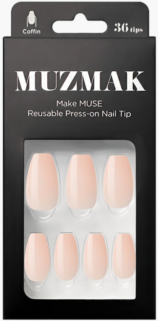 뮤즈마크 리유저블 네일팁 코핀, 토슈즈, 1개