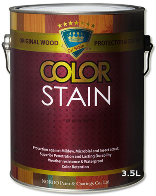 노루페인트 곰팡이방지 목재보호용 올뉴 칼라스테인 무광 3.5L, 월넛, 1개