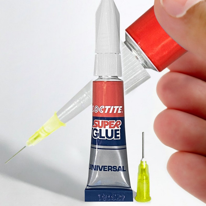 철공자 록타이트 슈퍼글루 액체형 순간접착제 + 노즐 가죽 대리석 고무 타일 나무 금속 철 강력접착제, 1세트