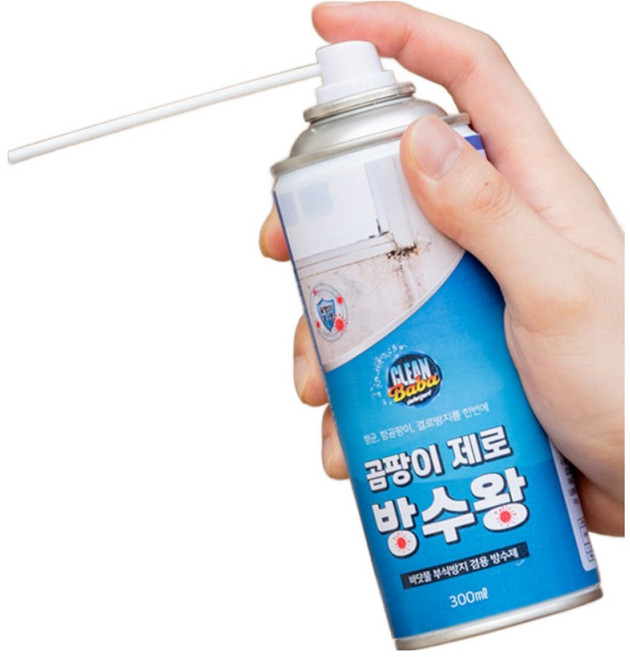 크린바바 곰팡이제로 방수스프레이(투명색) 방수왕 곰팡이 방지 기능 탑재 누수 결로, 1개