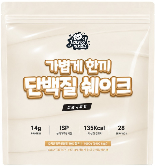 자니웨이 가볍게한끼 식사대용 단백질 쉐이크 곡물 미숫가루맛, 1kg, 1개