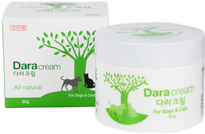 [하이내처]강아지 피부병 아토피 곰팡이 습진 케어 다라크림 25g 80g 밤 타입 보습 크림 연고, 1개, 80ml