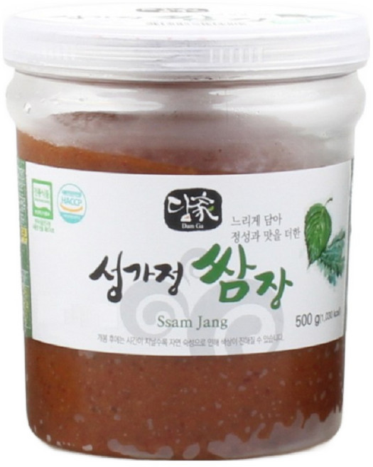 (무료배송)국내산 농산물로 4대를 이어온 전통 장류의 명가/순창 성가정식품/성가정 전통 쌈장, 500g, 2개