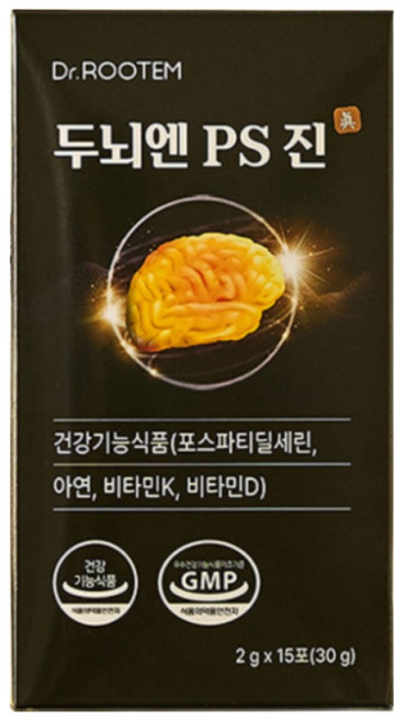 포스파티딜세린 식약처인증 두뇌건강 뇌건강 두뇌 PS 기억력 인지력 개선 은행잎추출물 항산화 미국산 30대 40대 50대 수험생 영양제 닥터루템 두뇌엔 PS 진, 30g, 6개