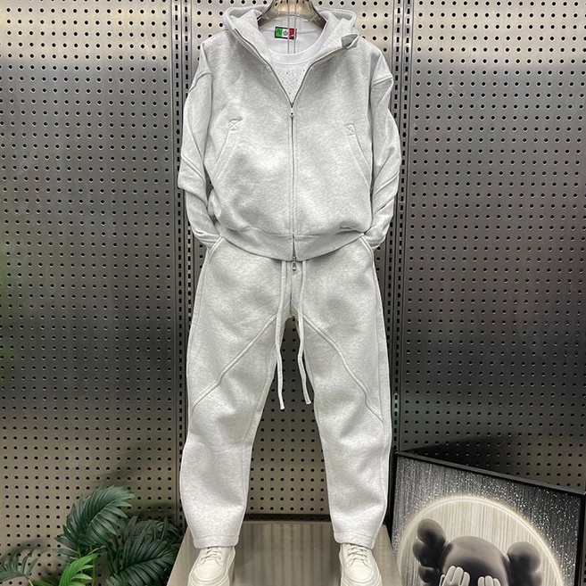 남성 봄 가을 후드집업 일자팬츠 남자 집업자켓 운동바지 트레이닝 세트