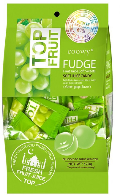 탑젤리 청포도젤리 coowy fudge 탑푸르트 까먹는 포도젤리, 1개, 320g