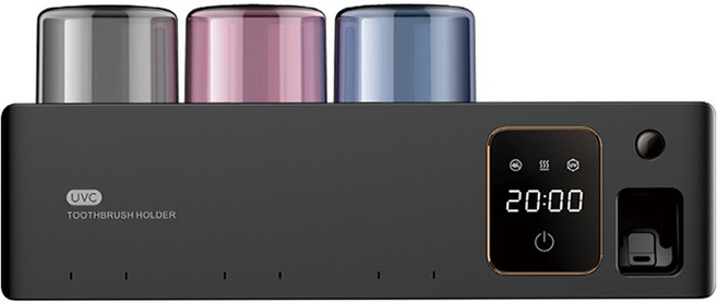 닥터하르 칫솔살균기 UV히팅 가정용 무선 휴대용 건조기 칫솔 살균 면도기 소독기 6구, 블랙