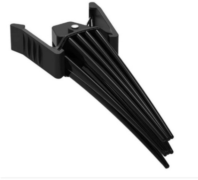 FATTYS 1+1 남여공용 가르마 뿌리 앞머리 볼륨 집게 볼륨핀처 고정 집게핀, 1세트, 블랙2P