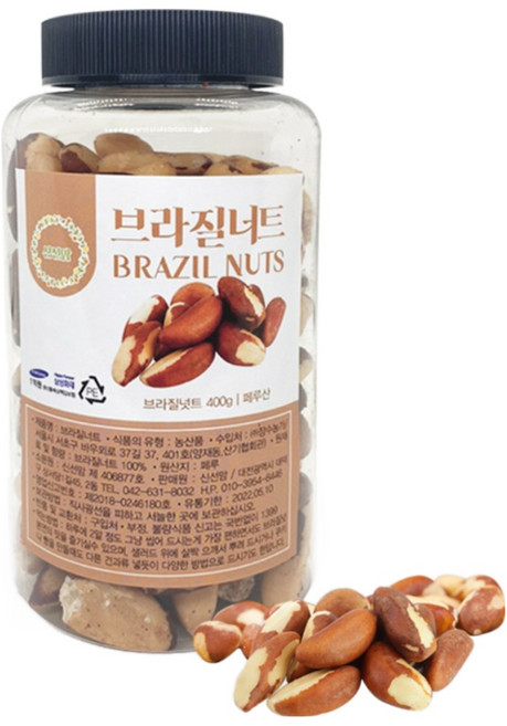 최상급 페루산 브라질너트 통관 제품 프리미엄, 1개, 400g