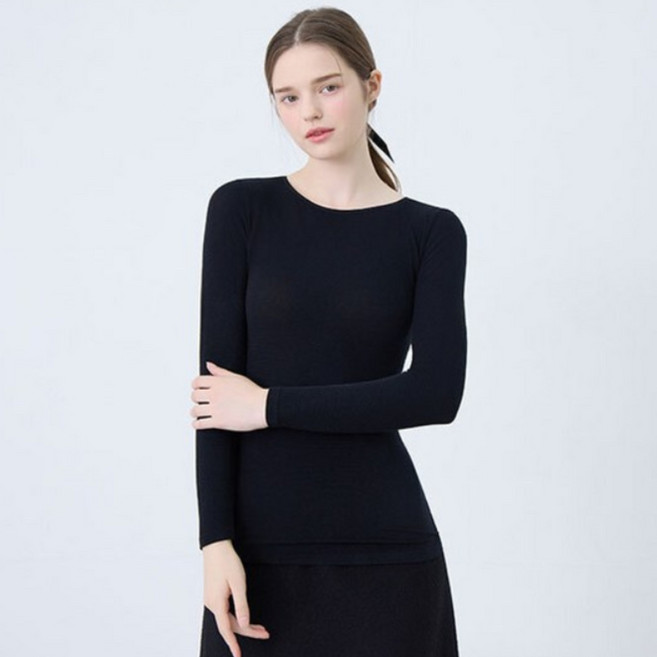 [하비] 2세트 텐셀모달 보온 이너티 레이어드티셔츠