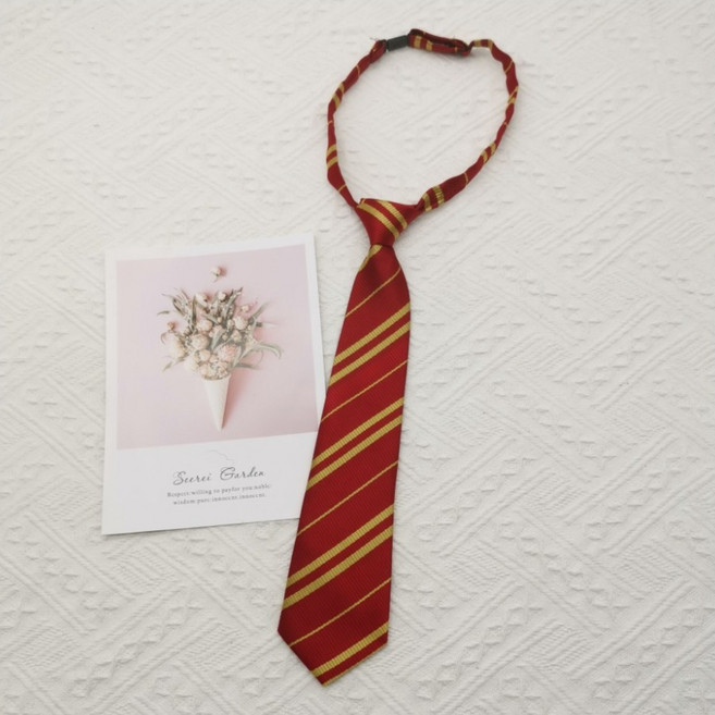 해리포터 고리형 레드 넥타이 코스프레 졸업 사진 의상 파티