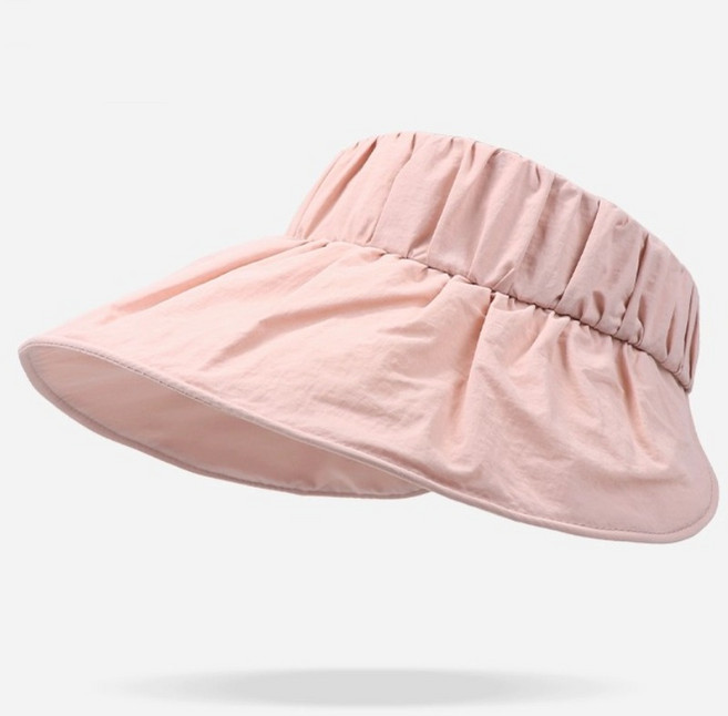 유유라키 가벼운 드라이핏 스트랩 돌돌이 프릴 썬캡