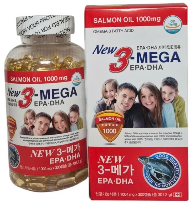 헬스원 오메가3 salmon oil1000mg, 2개, 300회분 - 쿠팡