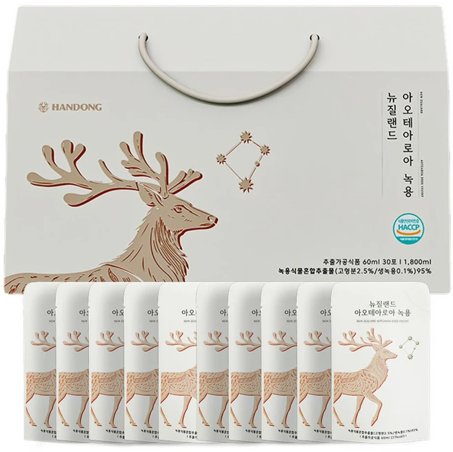 한동녹용연구소 뉴질랜드 아오테아로아 녹용진액, 30개, 60ml - 쿠팡