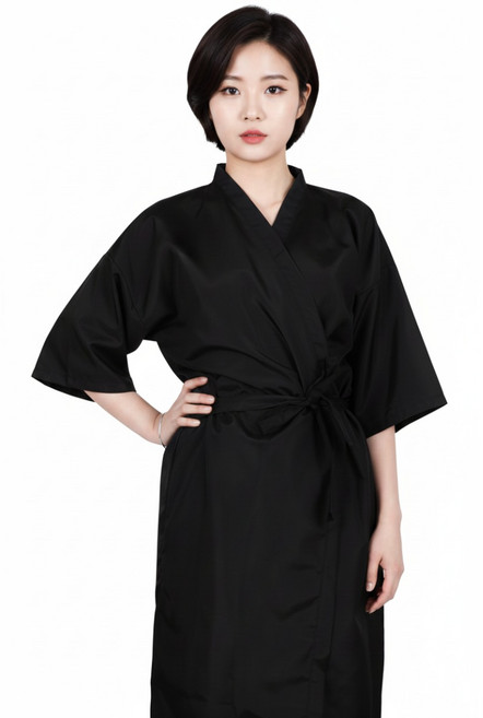 개꿀굿즈 매일 빨아도 튼튼한 미용실가운, 1개, 2.블랙