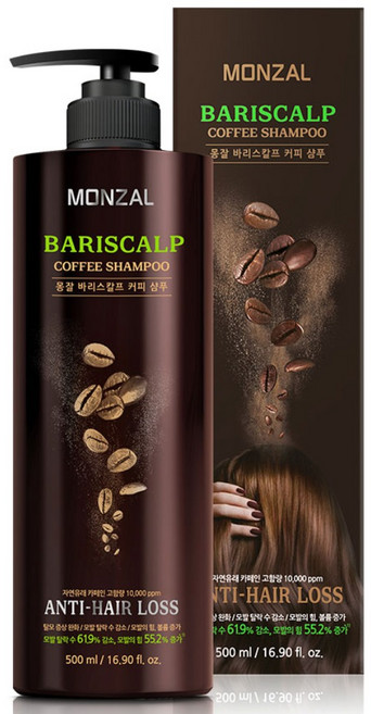 6위 - 몽잘 바리스칼프 샴푸 커피, 500ml, 3개