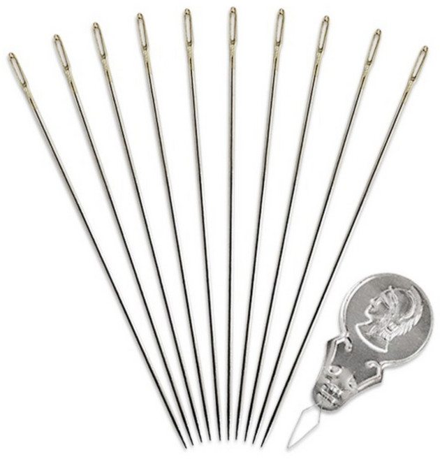 한양 시침용 바늘 1+1 이불 수선 바느질 옷바늘 효자핀, 1개