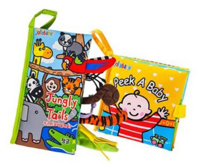 졸리베이비 꼬리책 한영버전 2권 세트, 8) 정글테일즈(한글) + 아기야 까꿍, 1개