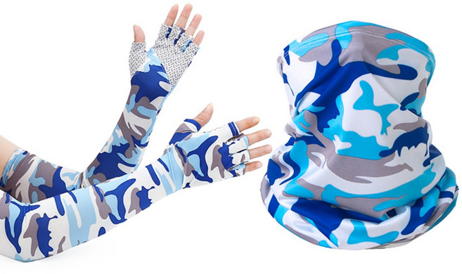 트랜드락 반장갑 넥워머 팔토시세트 자외선차단 낚시 골프 쿨토시세트