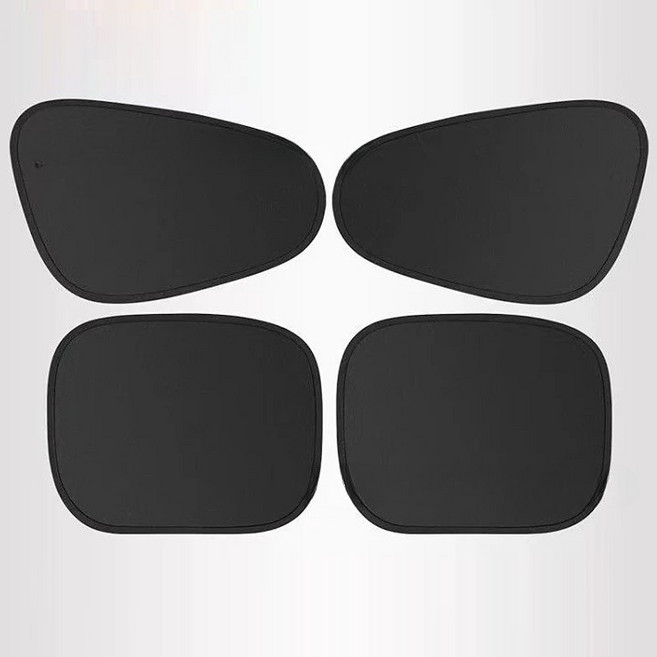 티핑하우스 자동차 차량 시야확보 햇빛가리개 앞뒤 4개, 블랙, 1세트