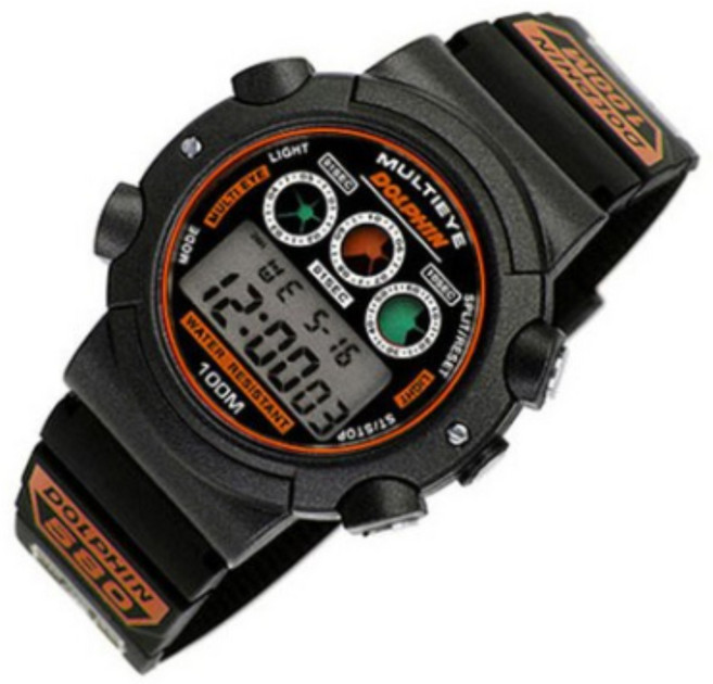 [정품]돌핀 MRP580-5 그린/오렌지 군인/전자/스포츠/100M 방수 시계