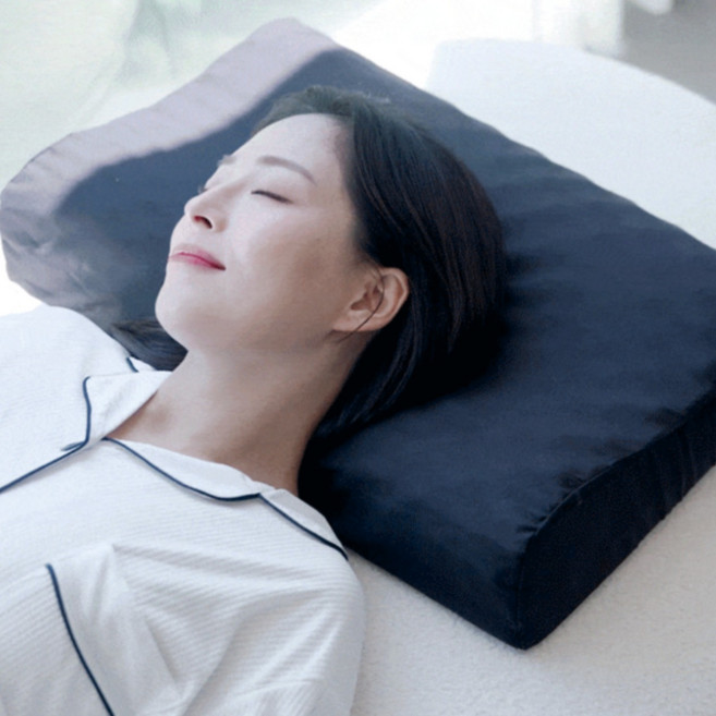 (기본커버 증정) 작심홈 땅콩형 천연라텍스 승모근베개 목디스크 베개 추천 메모리폼 라텍스베개 가정용 자취생 신혼 이사 라텍스 경추베개 새해선물 설선물 신년선물 명절선물 부모님선물, 블랙, 1개