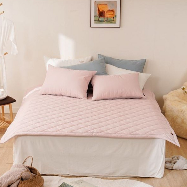 호주 프리미엄 메리노울 양모 침대패드 알러지케어 사계절 고정밴드 양모패드 100%, 아이보리(세탁망 증정)