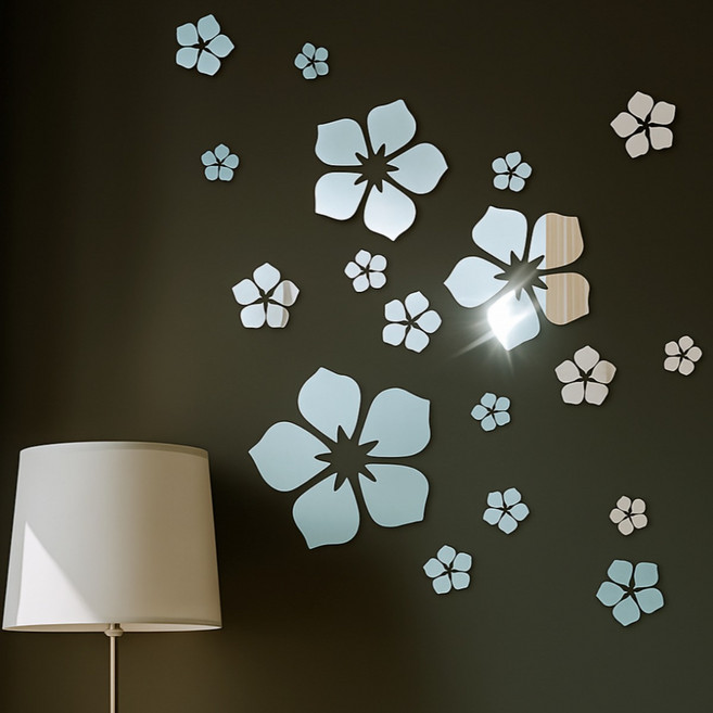 리데이담 거울 포인트 스티커, 은