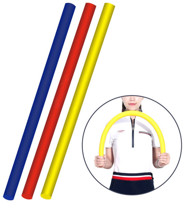 골프 스윙 리듬연습 유연한 라텍스 폼 파워바 실내스윙연습 몸통스윙 골프 스윙연습기 스윙트레이너, 레드, 1개