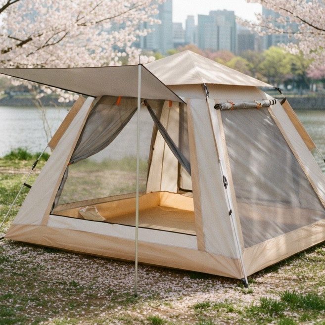 한소 원터치텐트 그늘막 4-6인용 리빙쉘 거실형 피크닉