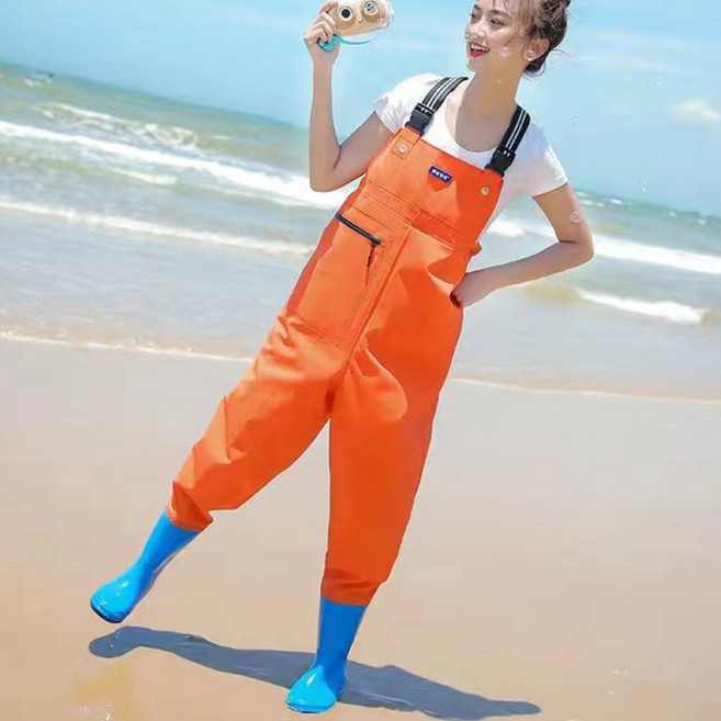 여성 가슴밑장화 허벅지장화 갯벌 체험옷 입는 장화 전신 선상 물장화