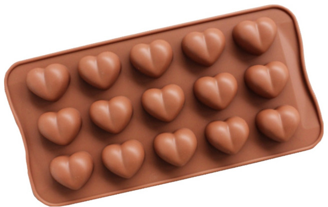 [드그라쎄]실리콘몰드 - 통통 하트 몰드 [15구]