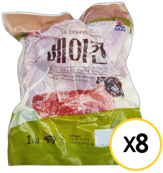 사조오양 베이컨파지, 1kg, 8개