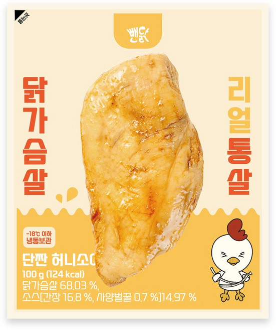 뺀닭 리얼통살 소스 닭가슴살 단짠 허니소이 10팩 20팩 32팩, 100g, 32개