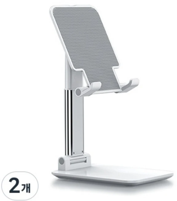 탁상용 접이식 휴대폰 거치대, 접이식 탁상 거치대, 화이트, 2개 - 쿠팡